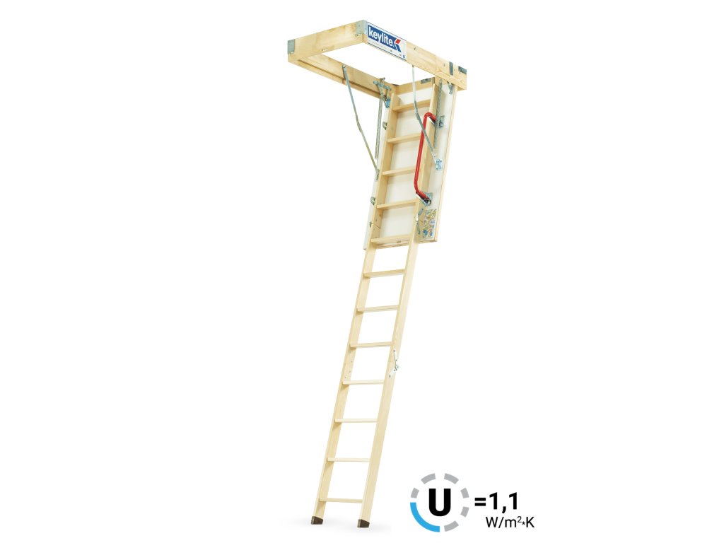 Půdní schody Keylite MINI EI30 Protipožární 96x55 H280