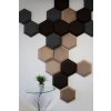 Čalouněný panel nástěnný Hexagon 6x15cm hnědá Luna 27