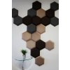 Čalouněný panel nástěnný Hexagon 6x15cm hnědá Luna 27