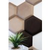 Čalouněný panel nástěnný Hexagon 6x15cm hnědá Luna 27
