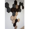 Čalouněný panel nástěnný Hexagon 6x15cm hnědá Luna 27