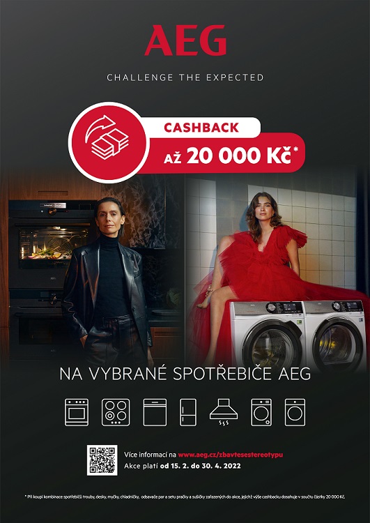 Kupte si spotřebiče AEG a získejte zpět až 20 000 Kč*