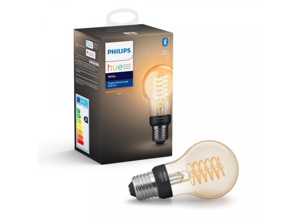 Philips Hue Bluetooth LED White žárovka Filament E27 A60 7W 550lm 2100K