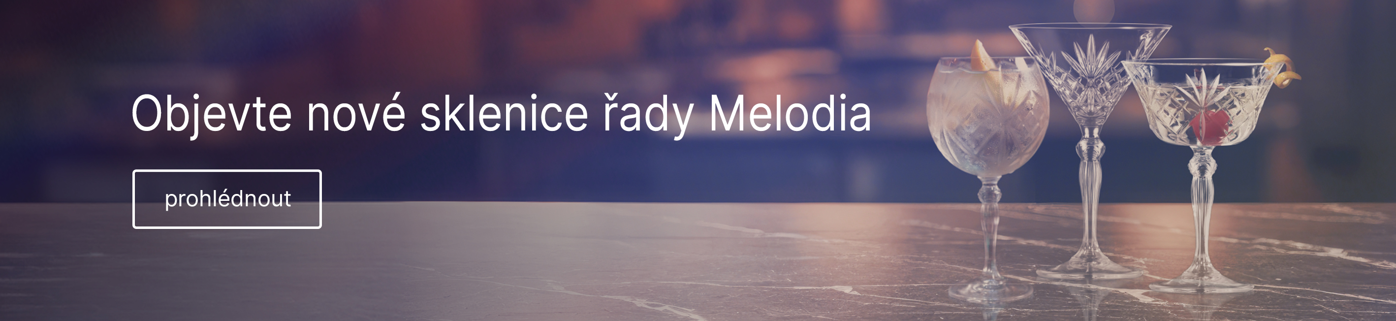 Melodia - nové sklenice