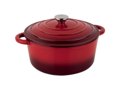 12826 topf a 26 cm rot gusseisen emailliert