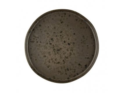 16915 phobos brauner dessertteller mit rostigen reaktiven punkten a cm 20 5