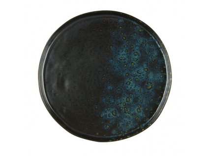 16957 phobos schwarzer ladeteller mit blauen reaktiven punkten a cm 31 h cm 2 5