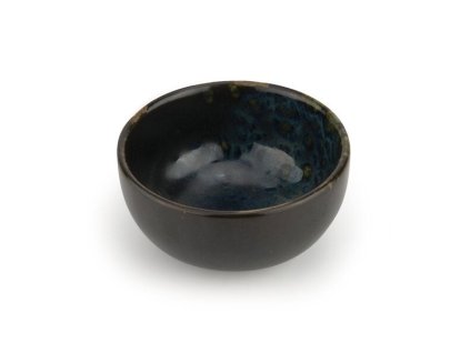 16966 phobos schwarze schale mit blauen reaktiven punkten a cm 8 5