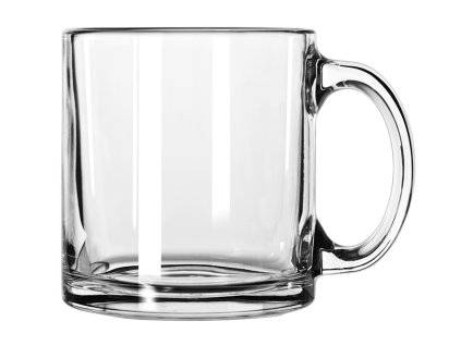 Skleněný hrnek s rukojetí 384 ml