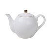 16582 nippon white gold rim round teapot 16 5x11cm 400ml lines 1 18