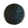 16948 phobos schwarzer dessertteller mit blauen reaktiven punkten a cm 20 5