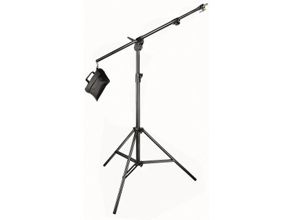 144447 2 manfrotto combi boom stand black aluminium with sandbag