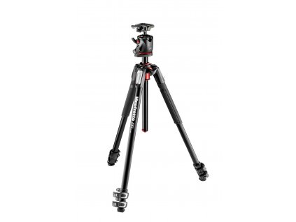 144948 2 manfrotto 190 aluminium 3 section tripod and xpro ball head