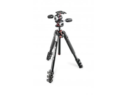 144951 2 manfrotto 190 aluminium 4 section tripod with head