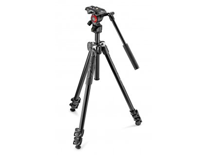 144963 6 manfrotto 290 light aluminium tripod with befree live fluid video head