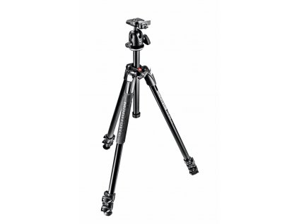 144969 3 manfrotto 290 xtra aluminium 3 section tripod kit with ball head