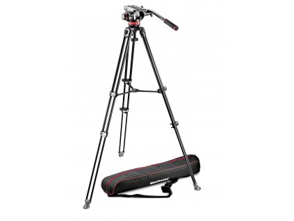 145122 2 manfrotto 502 fluid video head mvt502am alu twin leg tripod