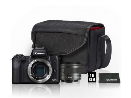 Canon EOS M50 II čierny + EF-M 15-45 mm f/4.5-6.3 IS STM Value Up Kit