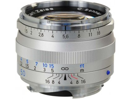 Zeiss C Sonnar T* 50 mm f/1,5 ZM pre Leica, strieborný