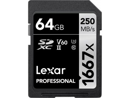 Lexar SDXC 64 GB 1667x Professional Class 10 UHS-II U3