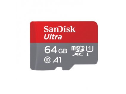 SanDisk Ultra microSDXC 64 GB + SD Adapter 140 MB/s A1 Class 10 UHS-I