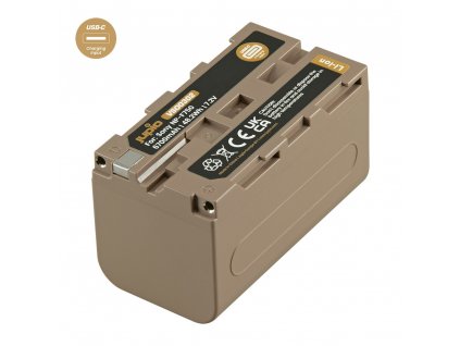 Batéria Jupio NP-F750 *ULTRA C* 6700mAh s USB-C vstupom pre nabíjanie
