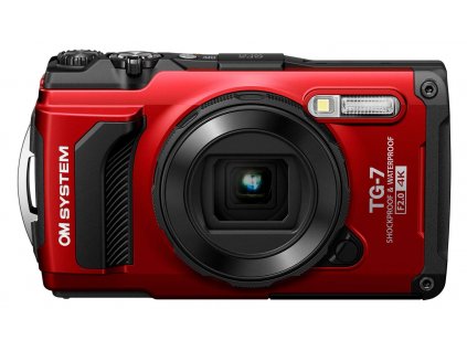 OM System TG-7, červený  + ochranné puzdro a plávajúci remienok