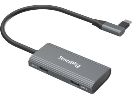 SmallRig 4598 USB-C hub 4 v 1 (PD/USB-C 3.1/USB-C 2.0) s audio adaptérom