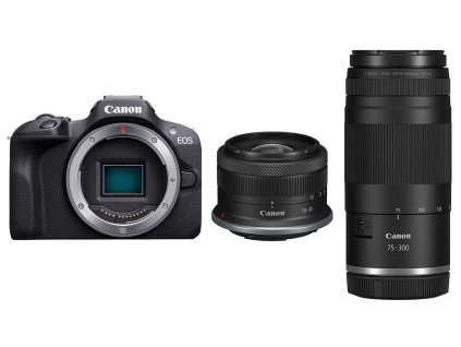 Canon EOS R100 + RF-S 18-45 mm f/4.5-6.3 IS STM + RF 75-300 mm f/4-5.6
