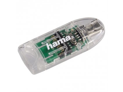 43569 1 hama usb 2 0 citacka kariet 8in1 sd microsd transparentna 91092