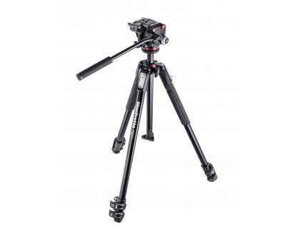 66942 manfrotto 190x aluminium 3 section tripod with xpro fluid head