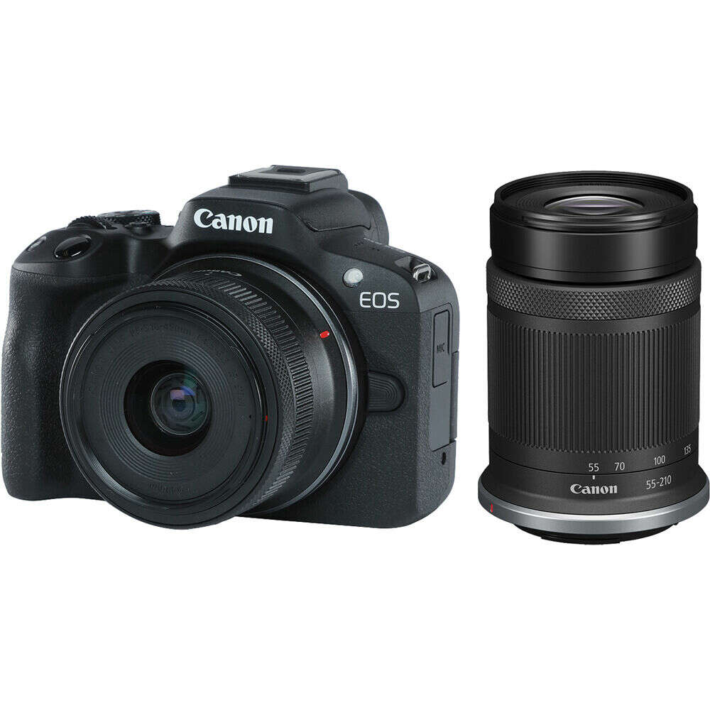 Canon EOS R50 + 18-45 mm f/4.5-6.3 IS STM + 55-210 mm f/5-7.1IS STM