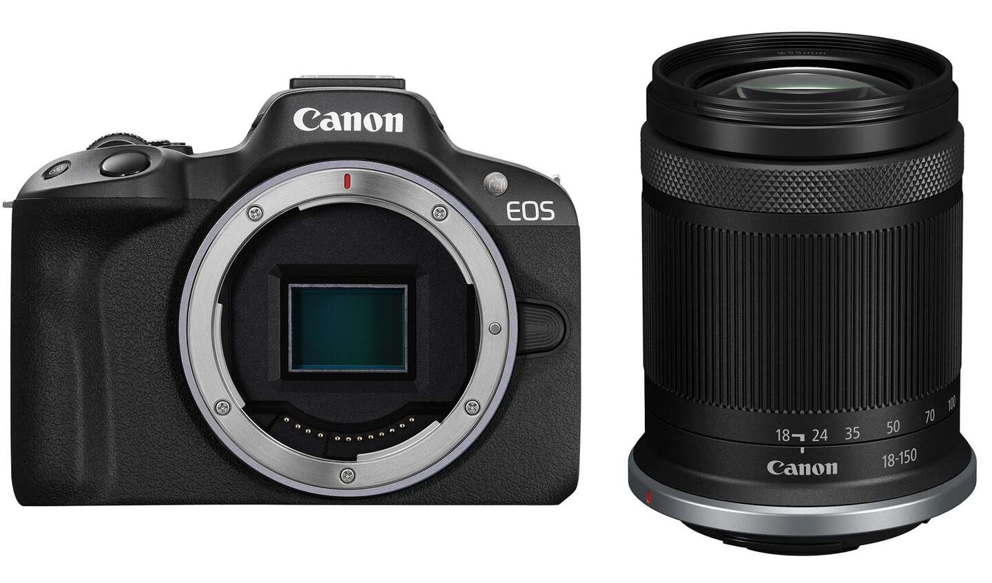 Canon EOS R50 + RF-S 18-150 mm f/3,5-6,3 IS STM, čierny