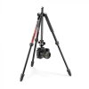 189815 12 manfrotto mkelmii4rd bh hlinikovy stativ s gulovou hlavou cerveny