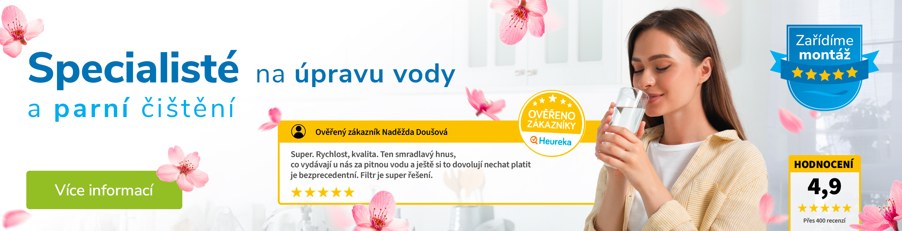 Specialisté na úpravu vody a parní čištění