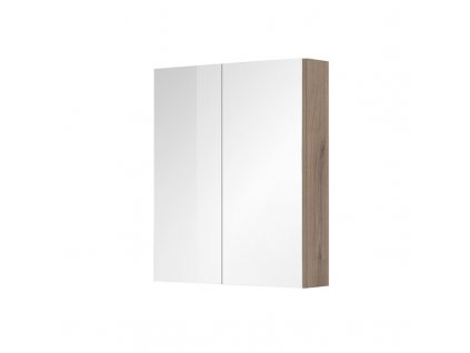 Aira, koupelnová galerka 60 cm nebo 80 cm, zrcadlová skříňka, 2x dveře, dub Kronberg