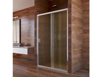 Sprchové dveře, LIMA, dvoudílné, zasunovací, chrom ALU, sklo Point