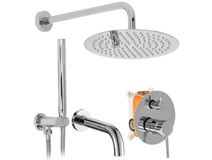 Podomietková kúpeľňová sada REA LUNGO - Chrome + BOX