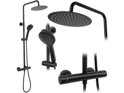 Sprchový set s termostatom REA VINCENT Black