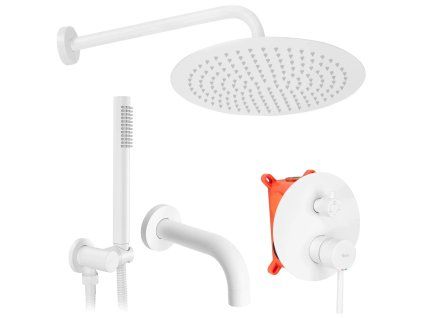 Podomietková kúpeľňová sada REA LUNGO WHITE Matt + BOX