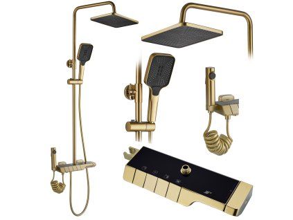 Sprchový set s termostatom REA ROB Gold Brush