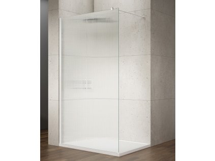 VARIO WHITE jednodielna sprchová zástena na inštaláciu k stene, sklo nordic, 900 mm