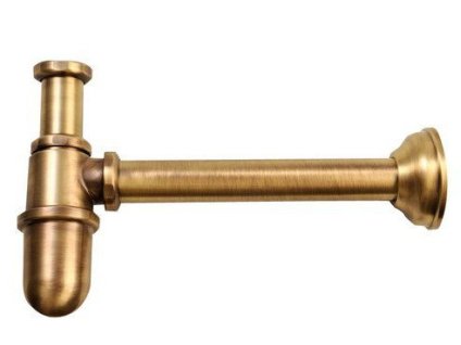 RETRO Umývadlový sifón 5/4", odpad 32mm, bronz