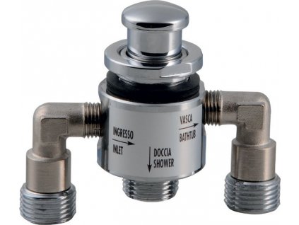 Prepínač na okraj vane, chróm