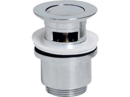Umývadlová výpust 5/4", click-clack, malá zátka, tl.30-45mm, chróm