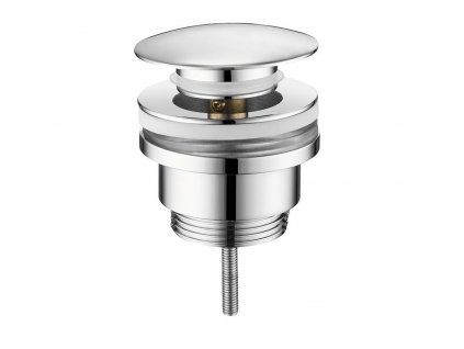 Umývadlová výpust 5/4 ", click-clack, veľká zátka, tl.10-55mm, chróm