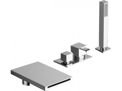 QM trojprvková batéria na okraj vane, Follow me, chróm