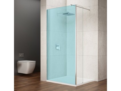 VARIO prídavný panel 350 mm, číre sklo, chróm
