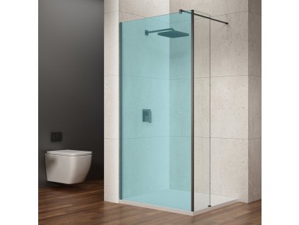 VARIO prídavný panel 350 mm, číre sklo, čierná