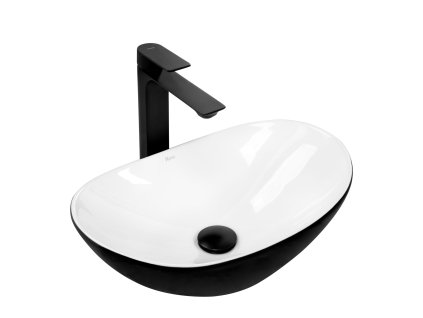 Umývadlo na dosku REA Royal Mini Black White